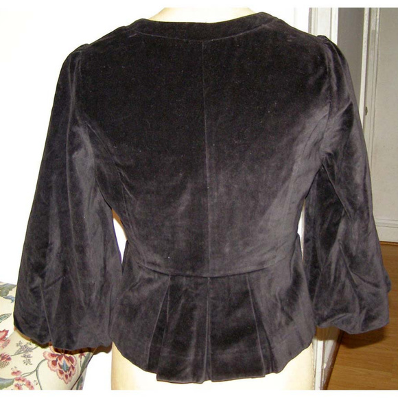 NEW Black Anthropologie Elevenses velvet blazer 8 - Picture 4 of 8